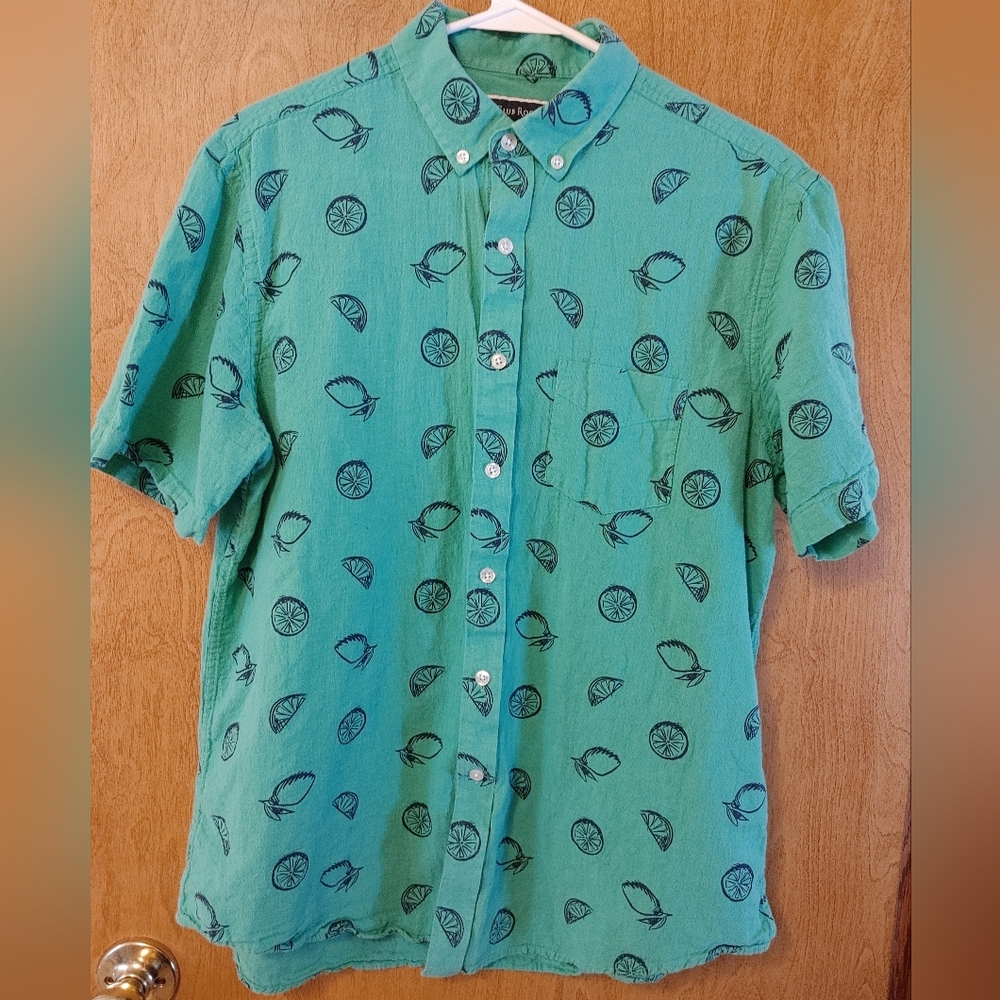Green Citrus Patterned Shirt